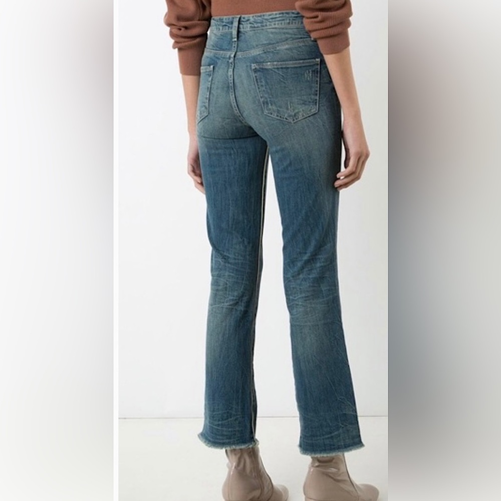 Brockenbow juliet cropped frange high waist vintage jeans